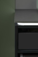 Тумба с раковиной Allen Brau Infinity 85 1+1, подвесная, антрацит матовый, столешница графит