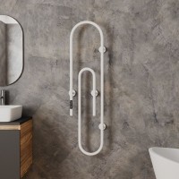 Полотенцесушитель электрический Bauedge Wall Clip AF0013 30x120, белый матовый