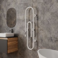 Полотенцесушитель электрический Bauedge Wall Clip AF0013 30x120, белый матовый