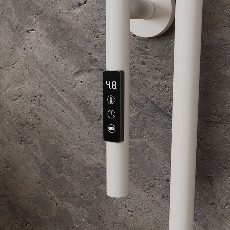 Полотенцесушитель электрический Bauedge Wall Clip AF0013 30x120, белый матовый