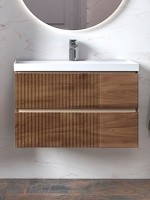 Тумба с раковиной Velvex Mondi 80 акация темная