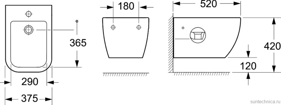 Биде подвесное BelBagno Genova BB1104BH