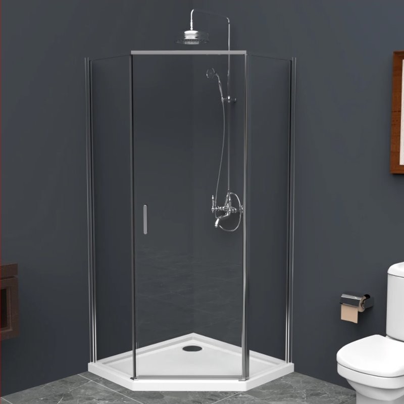 Душевой уголок BelBagno Uno 195 P 1 90 C Cr стекло прозрачное