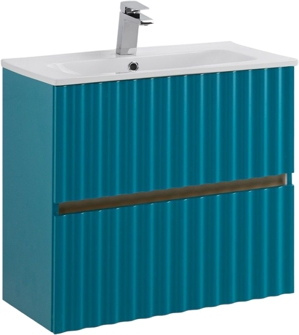 Тумба с раковиной Art&Max Elegant 60 подвесная, бирюзовая матовая