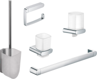 Набор Дозатор Keuco Elegance new 11652 хром + Стакан 11650 019000 хром + Полотенцедержатель 11601 40 см, хром + Ершик 11669 019000 + Держатель 11662 010000 хром