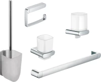 Набор Дозатор Keuco Elegance new 11652 хром + Стакан 11650 019000 хром + Полотенцедержатель 11601 40 см, хром + Ершик 11669 019000 + Держатель 11662 010000 хром