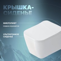 Унитаз подвесной STWORKI Монтре SETK3204-2616 безободковый, с микролифтом