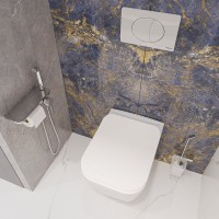 Унитаз подвесной STWORKI Монтре SETK3204-2616 безободковый, с микролифтом