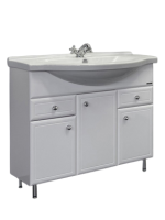 Тумба с раковиной Comforty Сочи 100 напольная, белый глянец