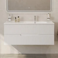 Тумба с раковиной Cezares Duet 120 R bianco lucido, раковина белая CZR-8095-120-R