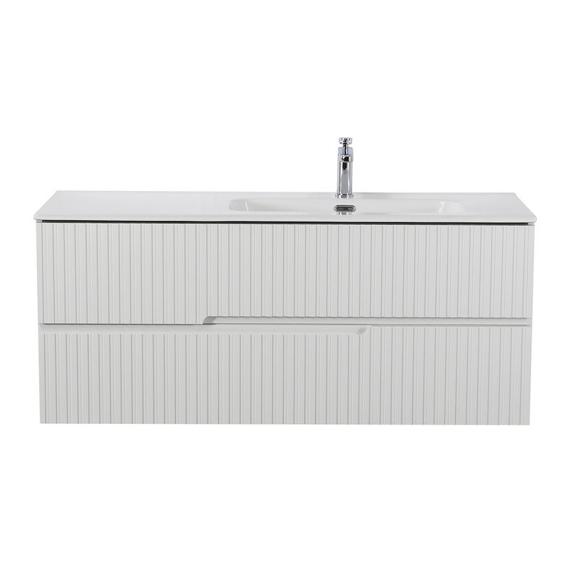 Тумба с раковиной Cezares Duet 120 R bianco lucido, раковина белая CZR-8095-120-R