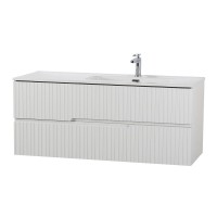 Тумба с раковиной Cezares Duet 120 R bianco lucido, раковина белая CZR-8095-120-R
