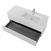 Тумба с раковиной Cezares Duet 120 R bianco lucido, раковина белая CZR-8095-120-R