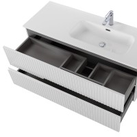 Тумба с раковиной Cezares Duet 120 R bianco lucido, раковина белая CZR-8095-120-R