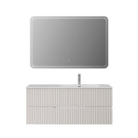 Тумба с раковиной Cezares Duet 120 R bianco lucido, раковина белая CZR-8095-120-R