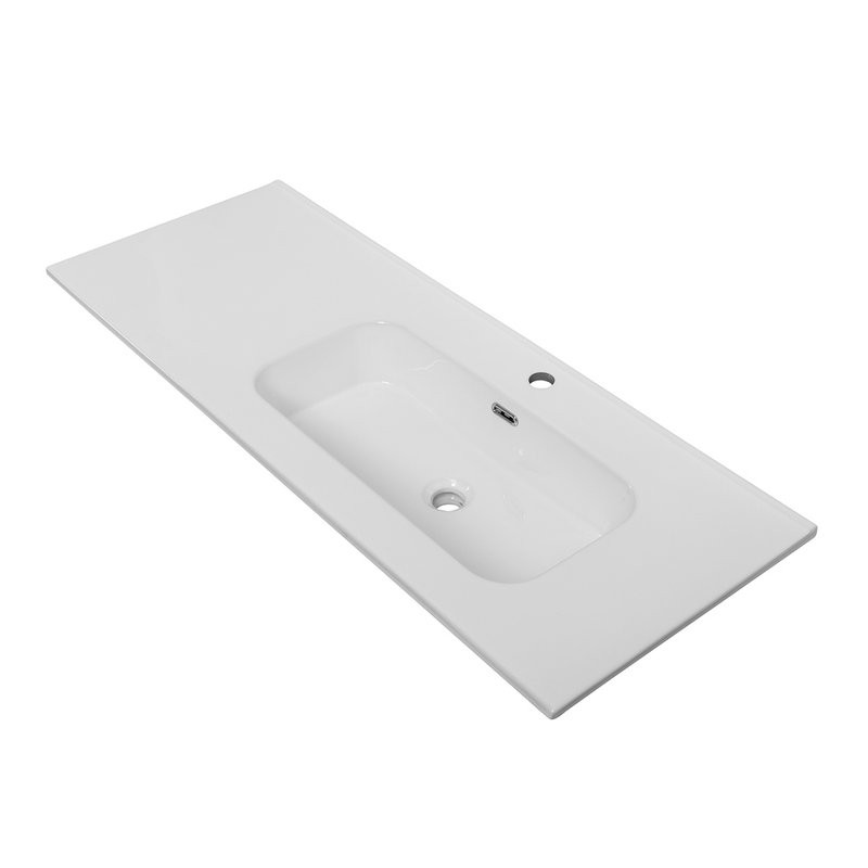 Тумба с раковиной Cezares Duet 120 R bianco lucido, раковина белая CZR-8095-120-R