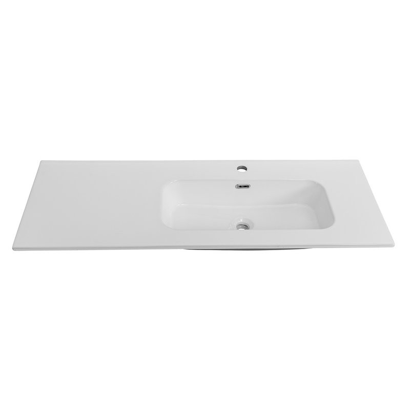 Тумба с раковиной Cezares Duet 120 R bianco lucido, раковина белая CZR-8095-120-R