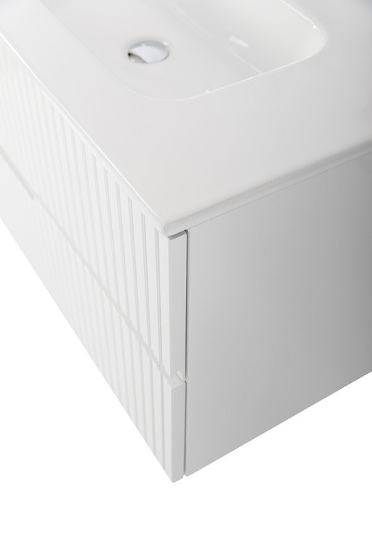 Тумба с раковиной Cezares Duet 120 R bianco lucido, раковина белая CZR-8095-120-R
