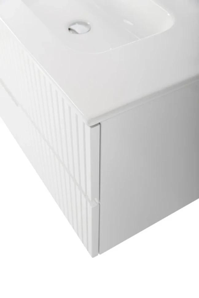 Тумба с раковиной Cezares Duet 120 R bianco lucido, раковина белая CZR-8095-120-R
