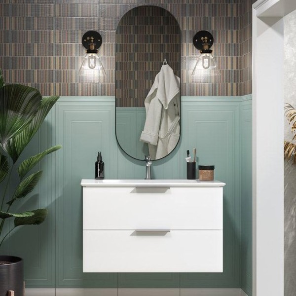 Мебель для ванной комнаты KERAMA MARAZZI Piano Classic 95 подвесная, ясень белый матовый