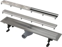 Душевой трап (лоток) AlcaPlast APZ13-DOUBLE9-750 с решеткой и опорами, 75 см