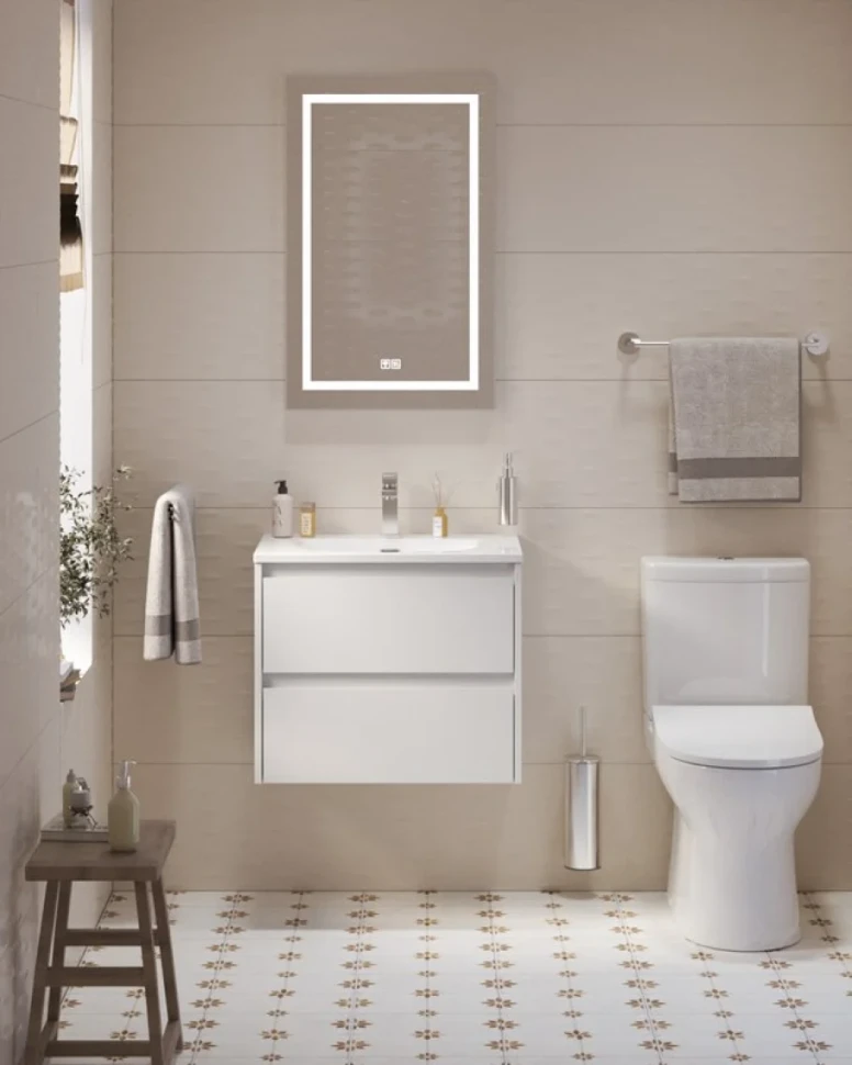 Мебель для ванной комнаты BelBagno Kraft 39 70 bianco opaco, раковина BB-8099-3-70