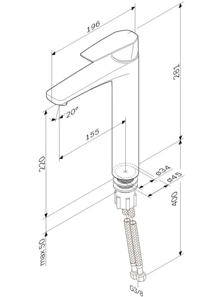 Смеситель для раковины AM.PM Gem F90A92000