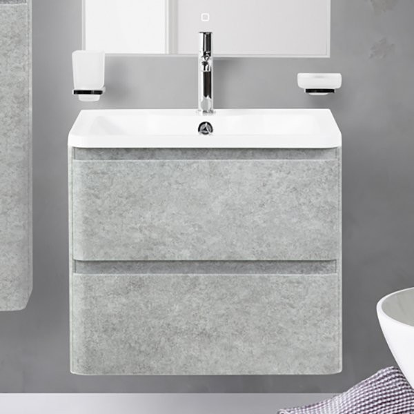 Тумба с раковиной BelBagno Albano 60 подвесная, cemento verona grigio