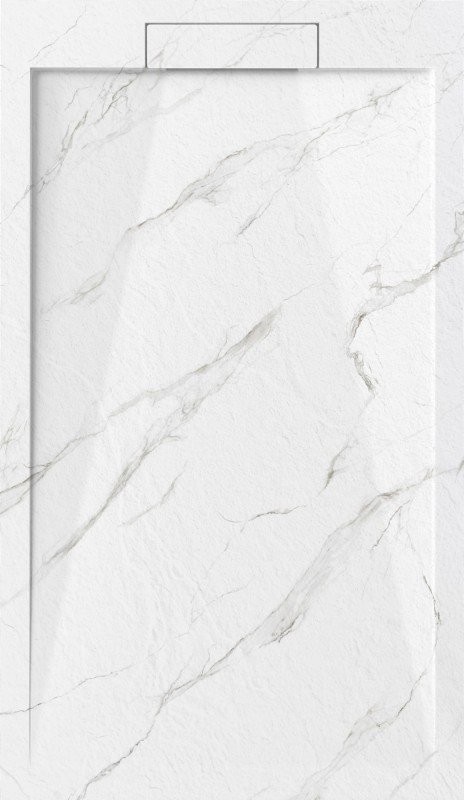 Поддон для душа Esbano Luxe ESPLM128CB белый мрамор