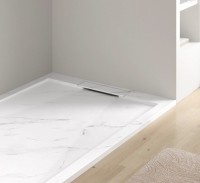 Поддон для душа Esbano Luxe ESPLM128CB белый мрамор