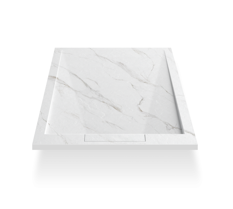 Поддон для душа Esbano Luxe ESPLM128CB белый мрамор