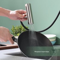 Смеситель для кухни с мультифункциональным изливом Splenka S206.49.05, сатин Смеситель для кухни с мультифункциональным изливом Splenka S206.49.05, сатин