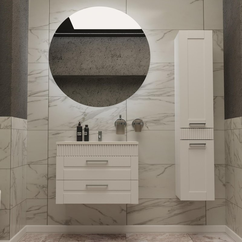 Тумба с раковиной Sanvit Турин 2 75, белая