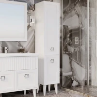 Шкаф пенал для ванной ASB-Woodline Риола 40 белый Шкаф пенал для ванной ASB-Woodline Риола 40 белый