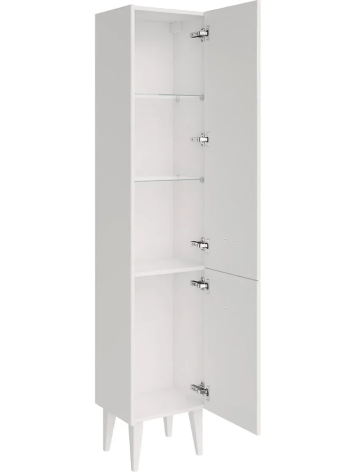 Шкаф пенал для ванной ASB-Woodline Риола 40 белый