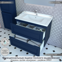 Тумба с раковиной Caprigo Wales Смальти 80 океания Тумба с раковиной Caprigo Wales Смальти 80 океания