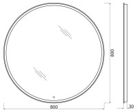 Мебель для ванной комнаты Cezares Cadro 80, 2-х ярусная, напольная, черные полки