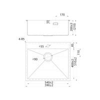 Мойка кухонная IDDIS Haze HAZ59GMi77 графит Мойка кухонная IDDIS Haze HAZ59GMi77 графит
