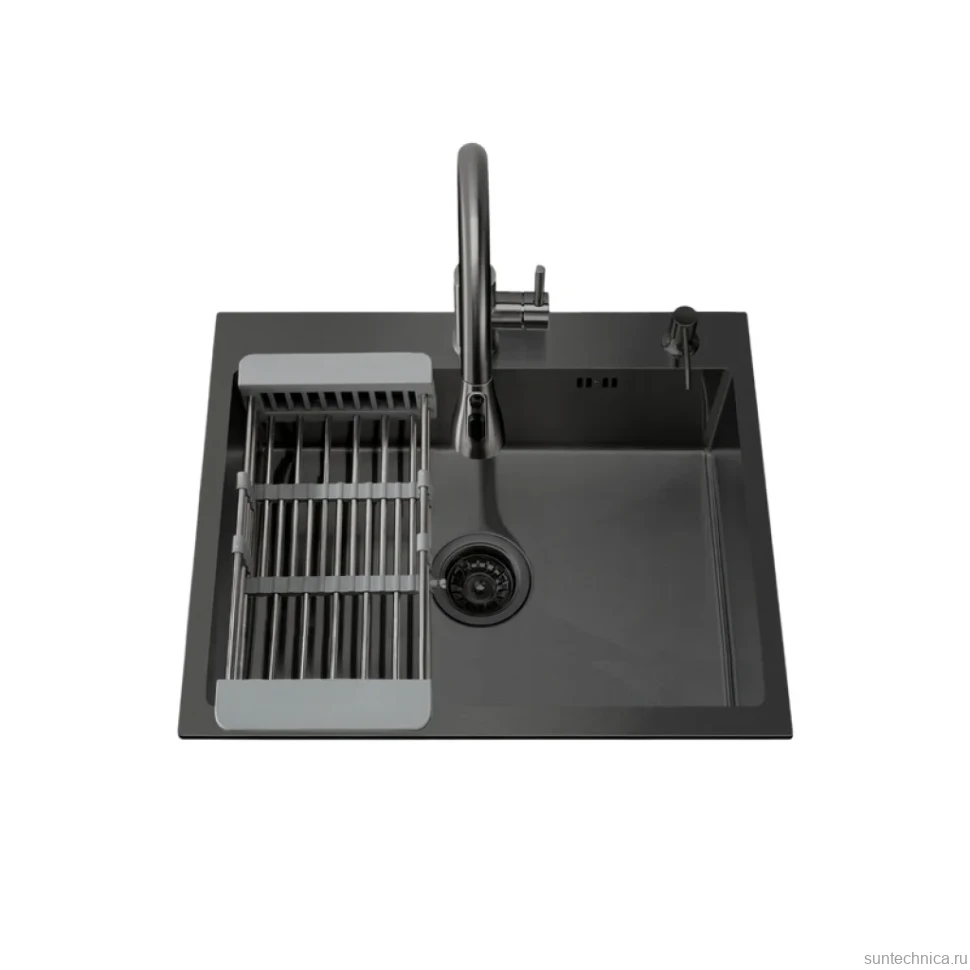 Мойка кухонная Ceruttispa 11256 nano black, графит