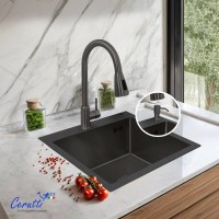 Мойка кухонная Ceruttispa 11256 nano black, графит