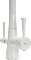 Комплект Мойка Paulmark Unter 50 PM204543-WH белая + Смеситель Lemark Comfort LM3075W с гибким изливом, белый