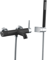 Смеситель для ванны с душем Boheme Uno 463-BCR black chrome