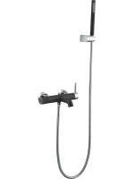 Смеситель для ванны с душем Boheme Uno 463-BCR black chrome Смеситель для ванны с душем Boheme Uno 463-BCR black chrome