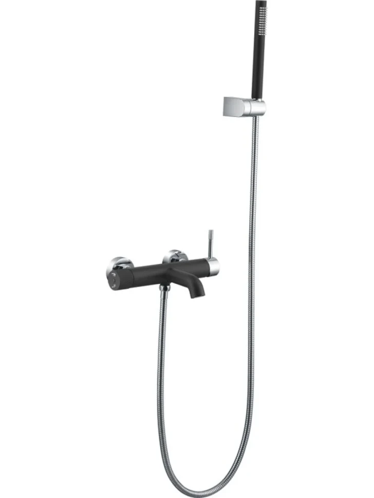 Смеситель для ванны с душем Boheme Uno 463-BCR black chrome