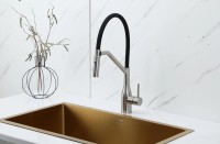 Смеситель для кухни Gappo G4098-15 с гибким изливом, сатин