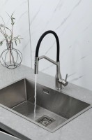 Смеситель для кухни Gappo G4098-15 с гибким изливом, сатин