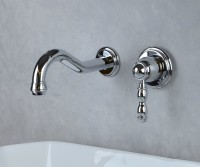 Смеситель для раковины Bronze de Luxe Tiffany 1920CR С ВНУТРЕННЕЙ ЧАСТЬЮ  хром