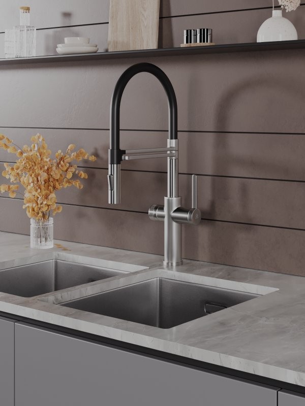 Смеситель для кухни Agger Elegant A3252522 с гибким изливом, сатин матовый