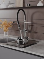 Смеситель для кухни Agger Elegant A3252522 с гибким изливом, сатин матовый