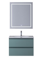 Мебель для ванной комнаты BelBagno Kraft 70 подвесная, матовая голубая, раковина bb-8099-70